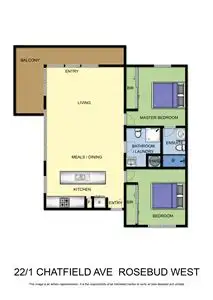 Floorplan of Homely unit listing, 22/1 Chatfield Avenue, Rosebud VIC 3939