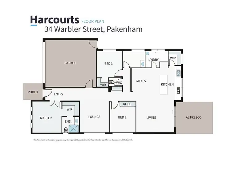 Floorplan of Homely house listing, 34 Warbler Street, Pakenham VIC 3810