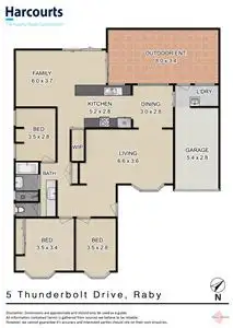 Floorplan of Homely house listing, 5 Thunderbolt Drive, Raby NSW 2566