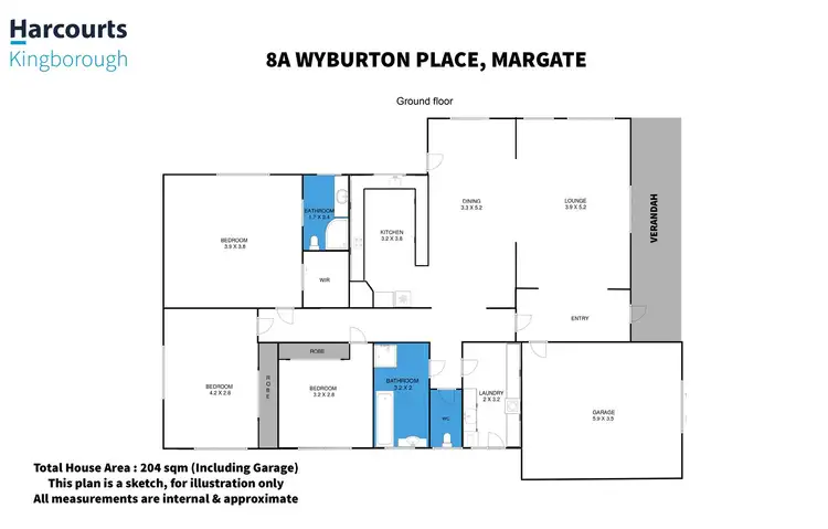 Floorplan of Homely house listing, 8A Wyburton Place, Margate TAS 7054