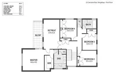 Floorplan of Homely house listing, 23 Carcione Rise, Yangebup WA 6164