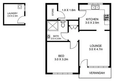 Floorplan of Homely block of units listing, 225 - 227 Seacombe Road, South Brighton SA 5048