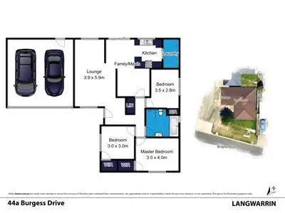 Floorplan of Homely house listing, 44a Burgess Drive, Langwarrin VIC 3910