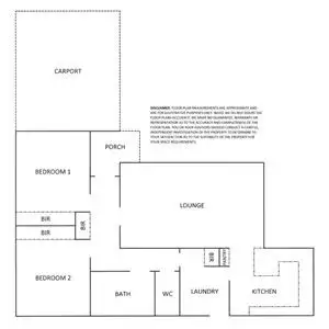 Floorplan of Homely unit listing, 1/7 Doreen Court, Wangaratta VIC 3677
