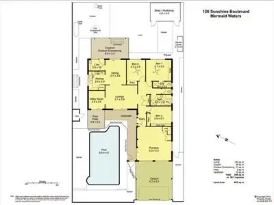 Floorplan of Homely house listing, 126 Sunshine Boulevard, Mermaid Waters QLD 4218