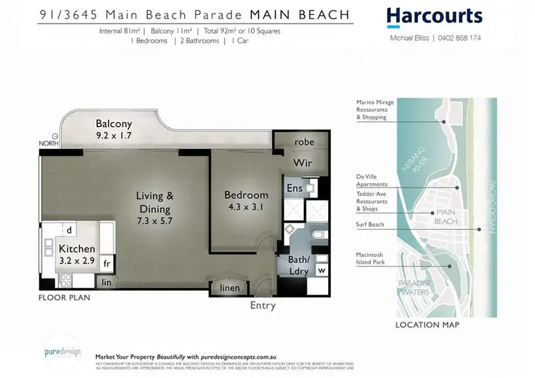 Floorplan of Homely apartment listing, 3645 Main Beach Parade, Main Beach QLD 4217