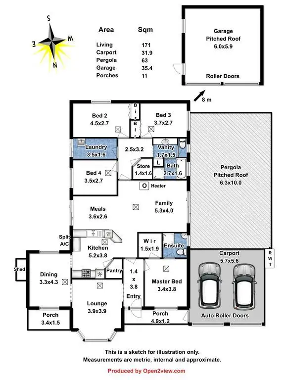 Floorplan of Homely house listing, 1 Bitter Crescent, Lyndoch SA 5351