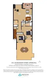 Floorplan of Homely unit listing, 410/448 Boundary Street, Spring Hill QLD 4000