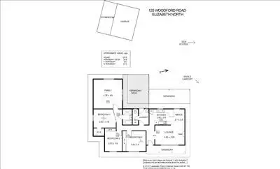 Floorplan of Homely house listing, 125 Woodford Road, Elizabeth North SA 5113
