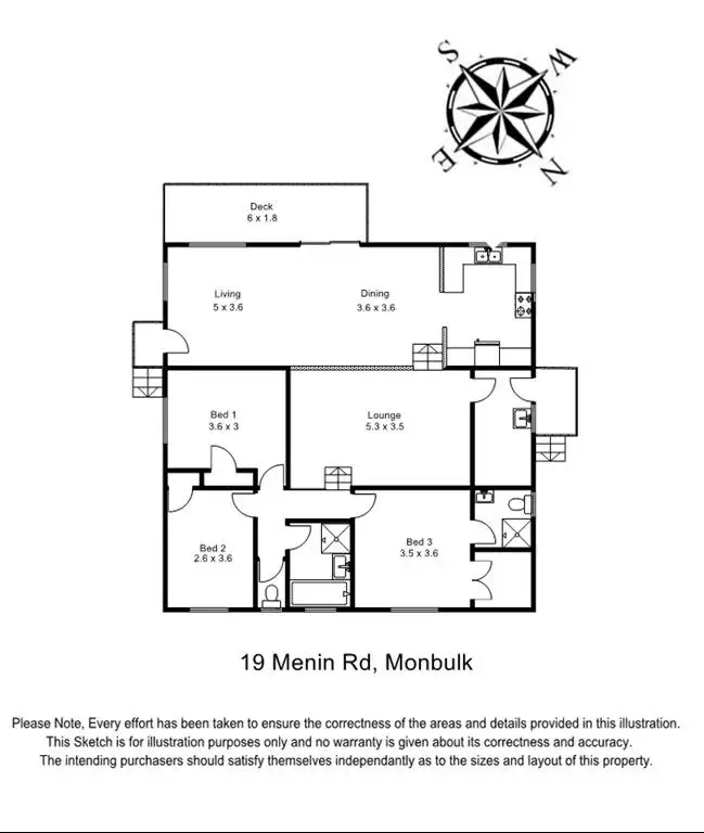 Floorplan of Homely house listing, 19 Menin Road, Monbulk VIC 3793