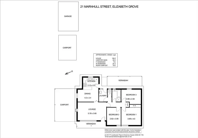 Floorplan of Homely house listing, 21 Marnhull Street, Elizabeth Grove SA 5112