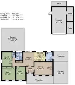 Floorplan of Homely house listing, 70 Victoria Rd, Mount Barker SA 5251