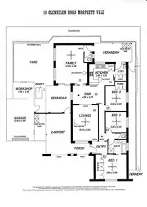 Floorplan of Homely house listing, 16 Glenhelen Road, Morphett Vale SA 5162