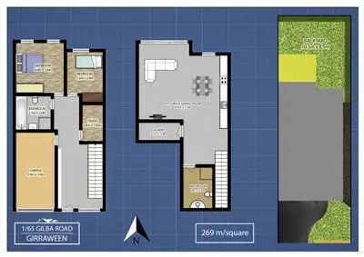 Floorplan of Homely townhouse listing, 1/65 Gilba Road, Girraween NSW 2145