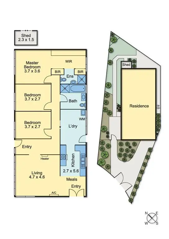 Floorplan of Homely unit listing, 1/8 Cutler Court, Lalor VIC 3075