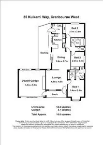 Floorplan of Homely house listing, 35 Kulkami Way, Cranbourne West VIC 3977