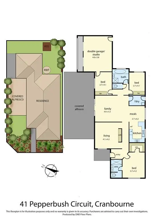 Floorplan of Homely house listing, 41 Pepperbush Circuit, Cranbourne VIC 3977