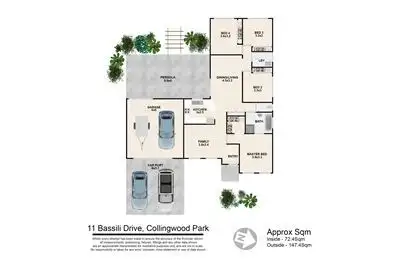 Floorplan of Homely house listing, 11 Bassili Drive, Collingwood Park QLD 4301