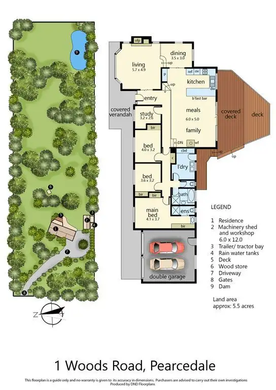 Floorplan of Homely house listing, 1 Woods Road, Pearcedale VIC 3912