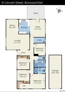 Floorplan of Homely house listing, 21 Lincoln Street, Burwood East VIC 3151