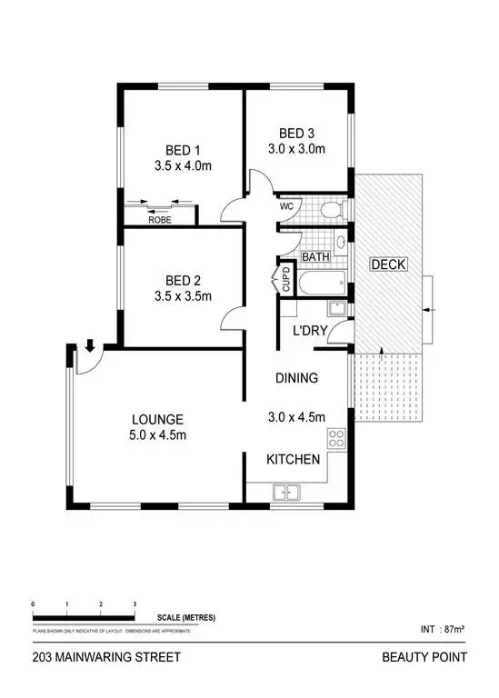 Floorplan of Homely house listing, 203 Mainwaring Street, Beauty Point TAS 7270