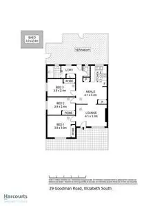 Floorplan of Homely house listing, 29 Goodman Road, Elizabeth South SA 5112