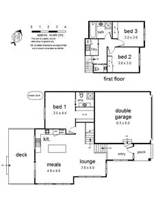 Floorplan of Homely townhouse listing, 1/48 Diane Crescent, Croydon VIC 3136