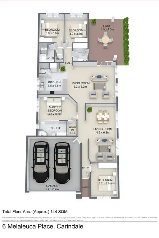 Floorplan of Homely house listing, 6 Melaleuca Place, Carindale QLD 4152