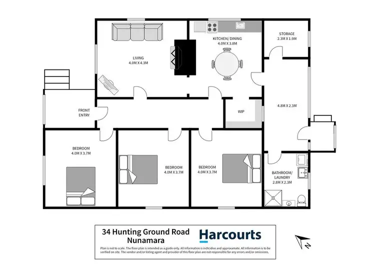 Floorplan of Homely house listing, 34 Hunting Ground Road, Nunamara TAS 7259