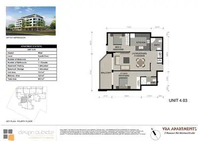 Floorplan of Homely unit listing, 403/2 Rawson Road, Wentworthville NSW 2145