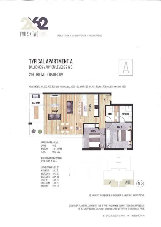 Floorplan of Homely apartment listing, 902/262 South Terrace, Adelaide SA 5000