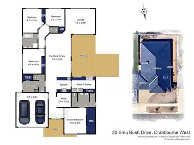 Floorplan of Homely house listing, 20 Emu Bush Drive, Cranbourne West VIC 3977