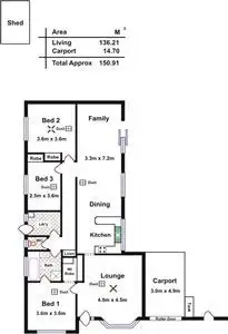 Floorplan of Homely house listing, 74 Fairbanks Drive, Paralowie SA 5108