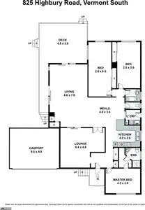 Floorplan of Homely house listing, 825 Highbury Road, Vermont South VIC 3133