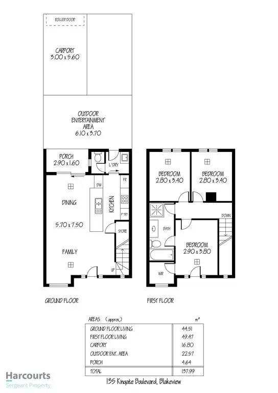 Floorplan of Homely townhouse listing, 135 Kingate Boulevard, Blakeview SA 5114