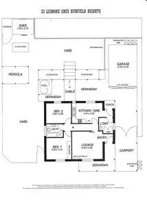Floorplan of Homely house listing, 23 Lismore Crescent, Huntfield Heights SA 5163