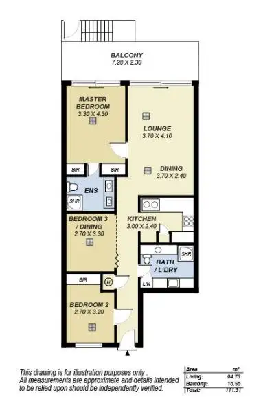 Floorplan of Homely apartment listing, 7/2-5 Flinders Parade, Victor Harbor SA 5211