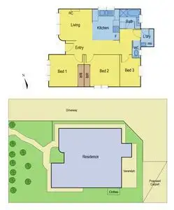 Floorplan of Homely unit listing, 1/24 Hughes Street, Bell Park VIC 3215
