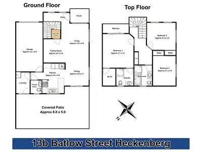 Floorplan of Homely semi-detached listing, 13B Batlow Street, Heckenberg NSW 2168