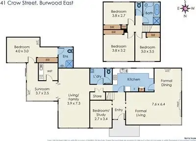 Floorplan of Homely house listing, 41 Crow Street, Burwood East VIC 3151