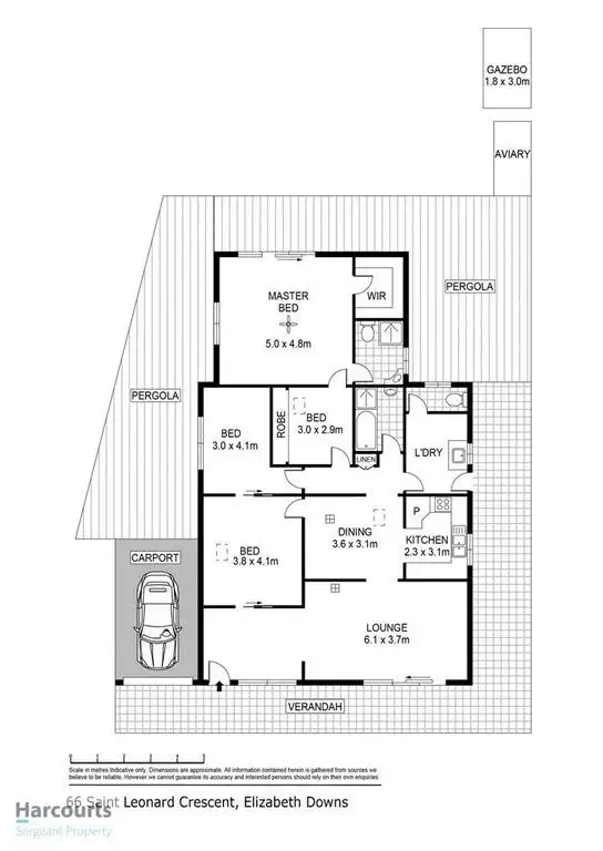 Floorplan of Homely house listing, 66 Saint Leonard Crescent, Elizabeth Downs SA 5113