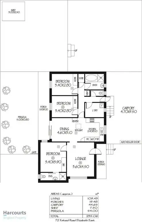 Floorplan of Homely house listing, 72 Kinkaid Road, Elizabeth East SA 5112