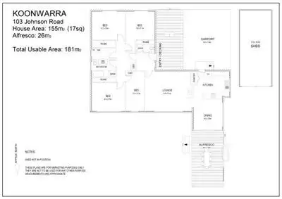 Floorplan of Homely rural property listing, 103 Johnsons Road, Koonwarra VIC 3954