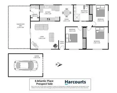 Floorplan of Homely house listing, 8 Atlantic Place, Prospect Vale TAS 7250