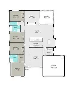Floorplan of Homely house listing, 13 Woodlands Road, Enfield VIC 3352