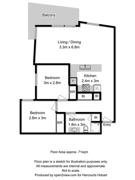 Floorplan of Homely apartment listing, 32/166 Bathurst Street, Hobart TAS 7000