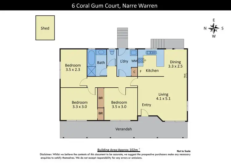 Floorplan of Homely house listing, 6 Coral Gum Court, Narre Warren VIC 3805