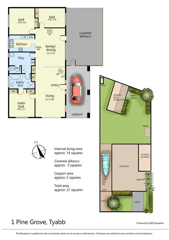 Floorplan of Homely house listing, 1 Pine Grove, Tyabb VIC 3913