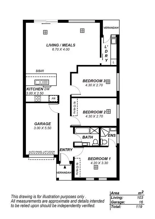 Floorplan of Homely house listing, B/49 Cungena Avenue, Park Holme SA 5043