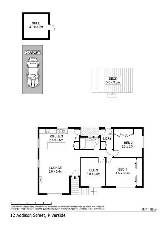 Floorplan of Homely house listing, 12 Addison Street, Riverside TAS 7250